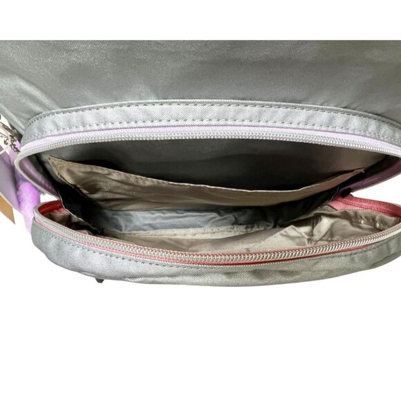 brand new Extra Large 47cm xl 17" Laptop Kipling Seoul Backpack silver - Picture 10 of 12